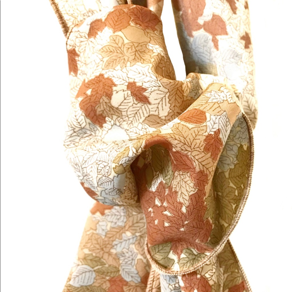 Vintage silk scarf in creams and browns